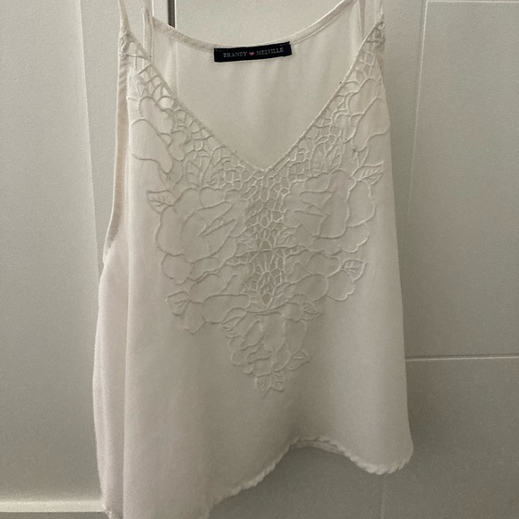 Brandy Melville white lace tank - Picture 1 of 2